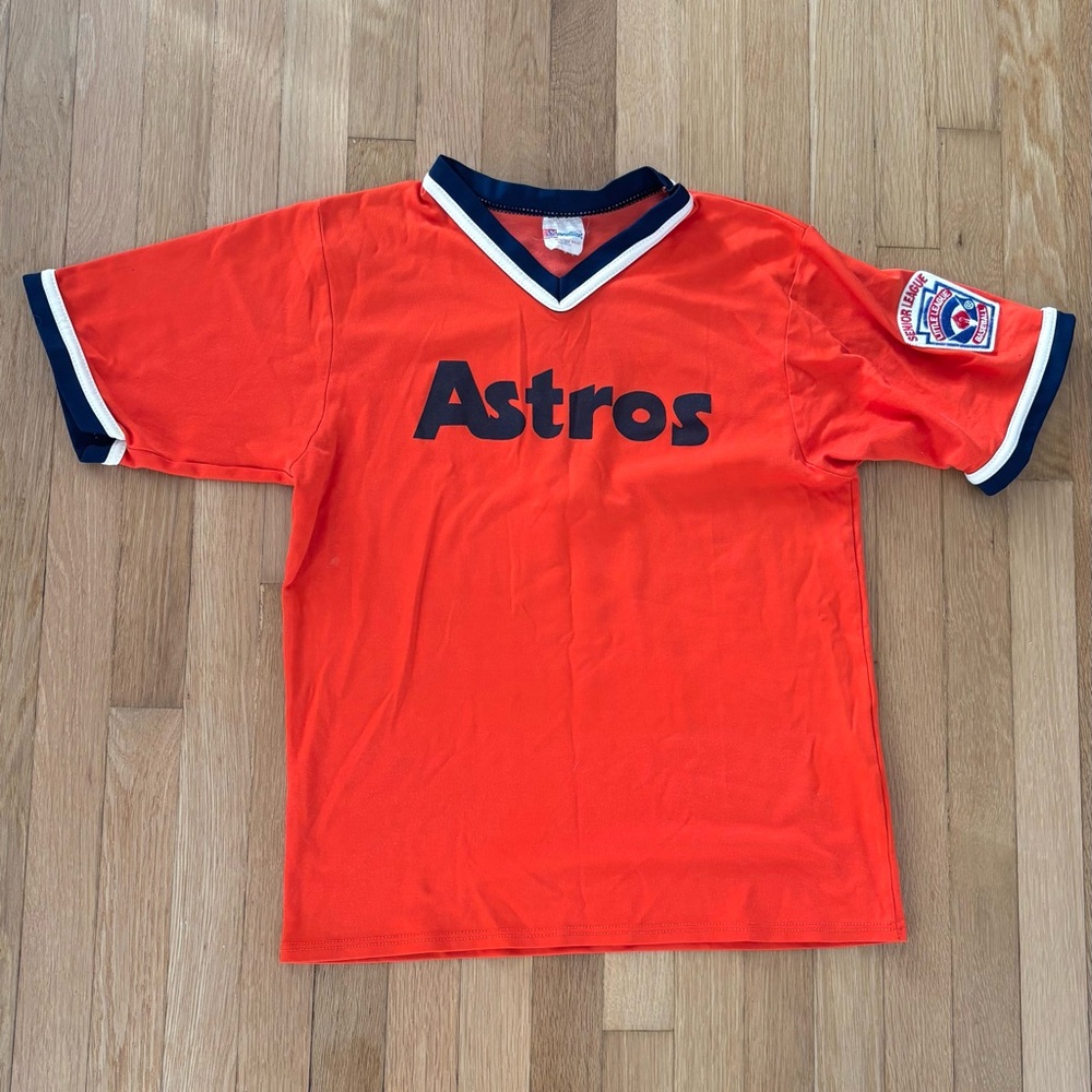 Vintage Little League Baseball Jersey 70s Speedline Made In USA Astros Baseball